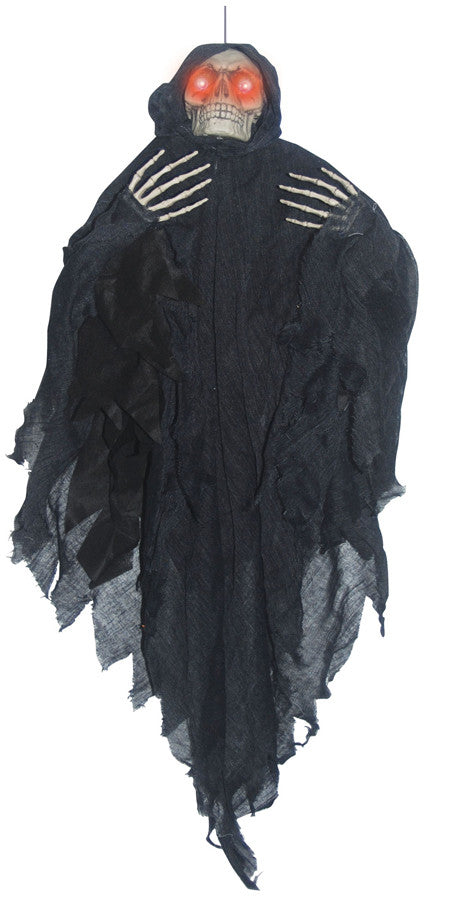 Hanging Light-Up Black Reaper Halloween Decoration