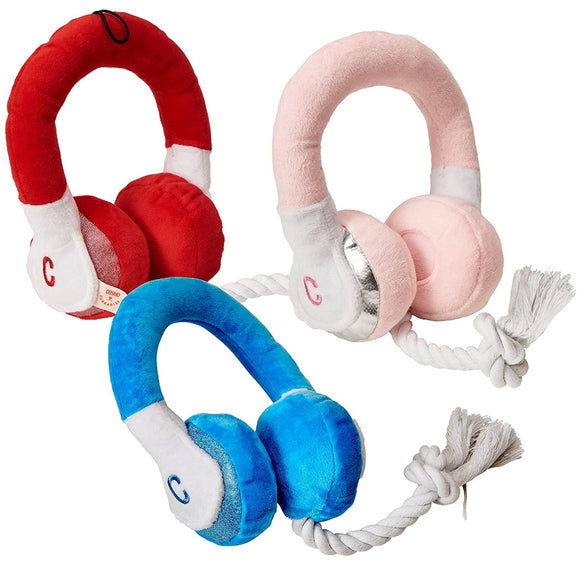 Cosmo Furbabies Headphone Plush Rope Toy Assorted Colors