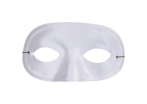 White Domino Half Mask