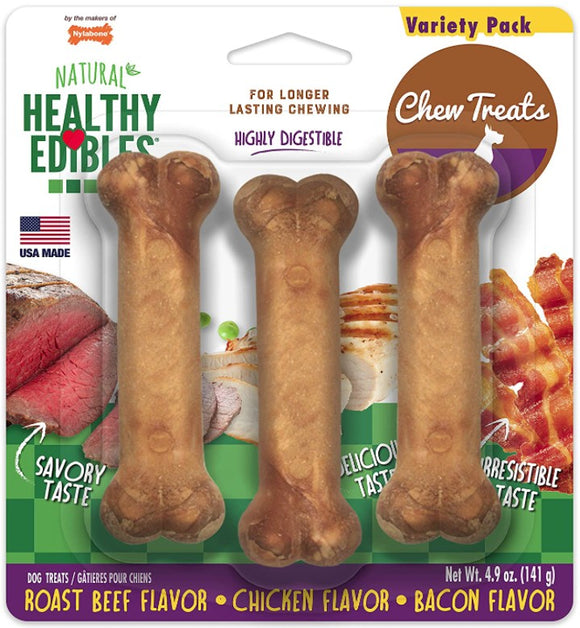 Nylabone Healthy Edibles Chews Variety Pack Regular