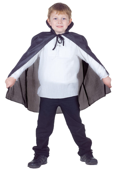 Kids Taffeta Cape | Black