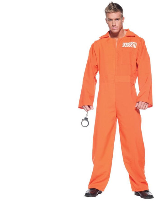 Mens Orange Prison Jumpsuit Costume