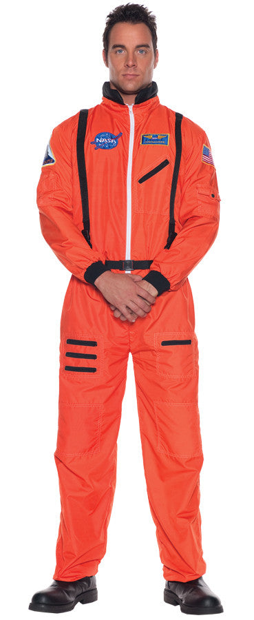 Adults Orange Astronaut Costume - Small