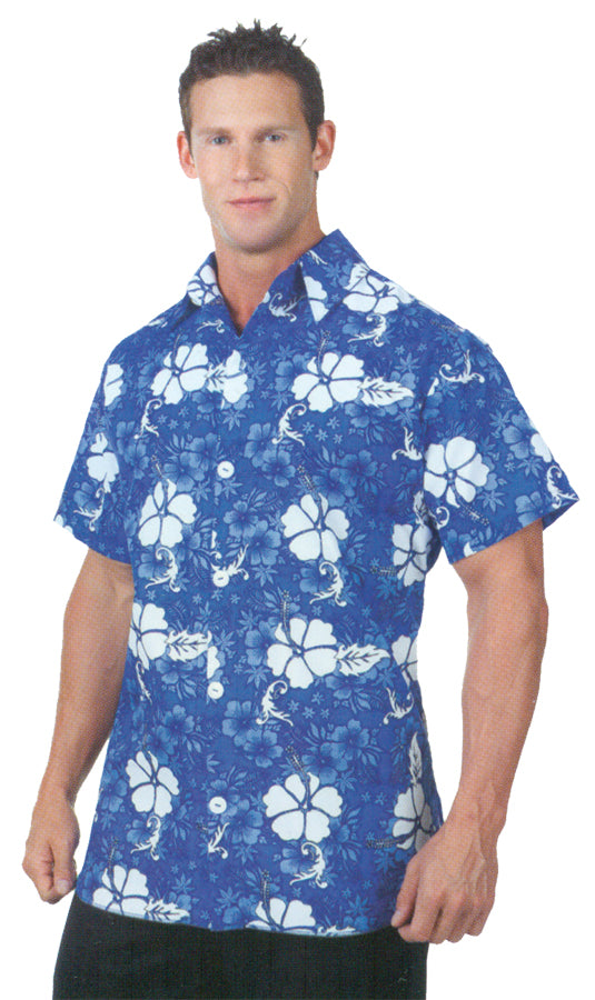 Hawaiian Shirt Blue Ad One Sz
