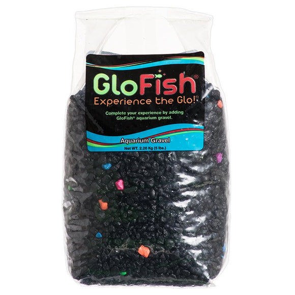 GloFish Aquarium Gravel Black with Fluorescent Highlights