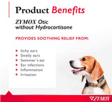 Zymox Enzymatic Ear Solution Hydrocortisone Free for Dogs and Cats